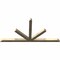 Ekena Millwork Saratoga Rough Sawn Timber Gable Bracket, Douglas Fir, 96"W x 48"H x 4"D x 4"F, 12/12 Pitch GBW096X48X0404SAR00RDF - alternate 2